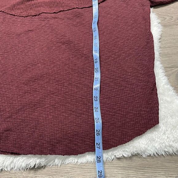 We the Free Sweater Womens XS Red Long Sleeve Og Thermal Pullover - Picture 10 of 11